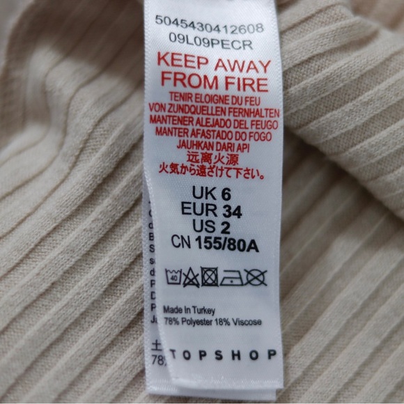 2 FOR $30 Beige Topshop long sleeve shirt - Picture 5 of 5
